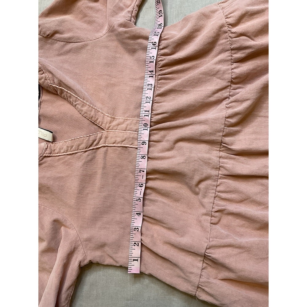 Pilcro Anthropologie Corduroy Dress Size XSP Pink Aline Tiered - Picture 5 of 11